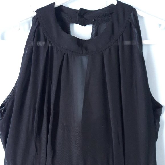 🌸 3 for $20 🌸 Illusion Fit & Flare Black Dress - Picture 2 of 4